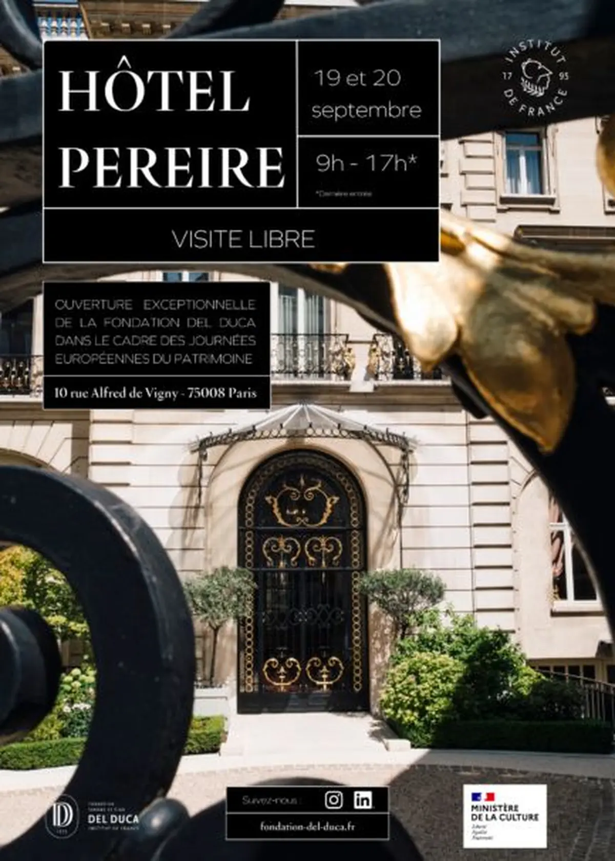 Journées européennes du patrimoine – Ouverture exceptionnelle de l'Hôtel Pereire