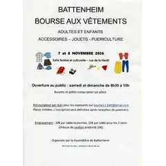 Bourse vêtements tout âge -puériculture -jouets 