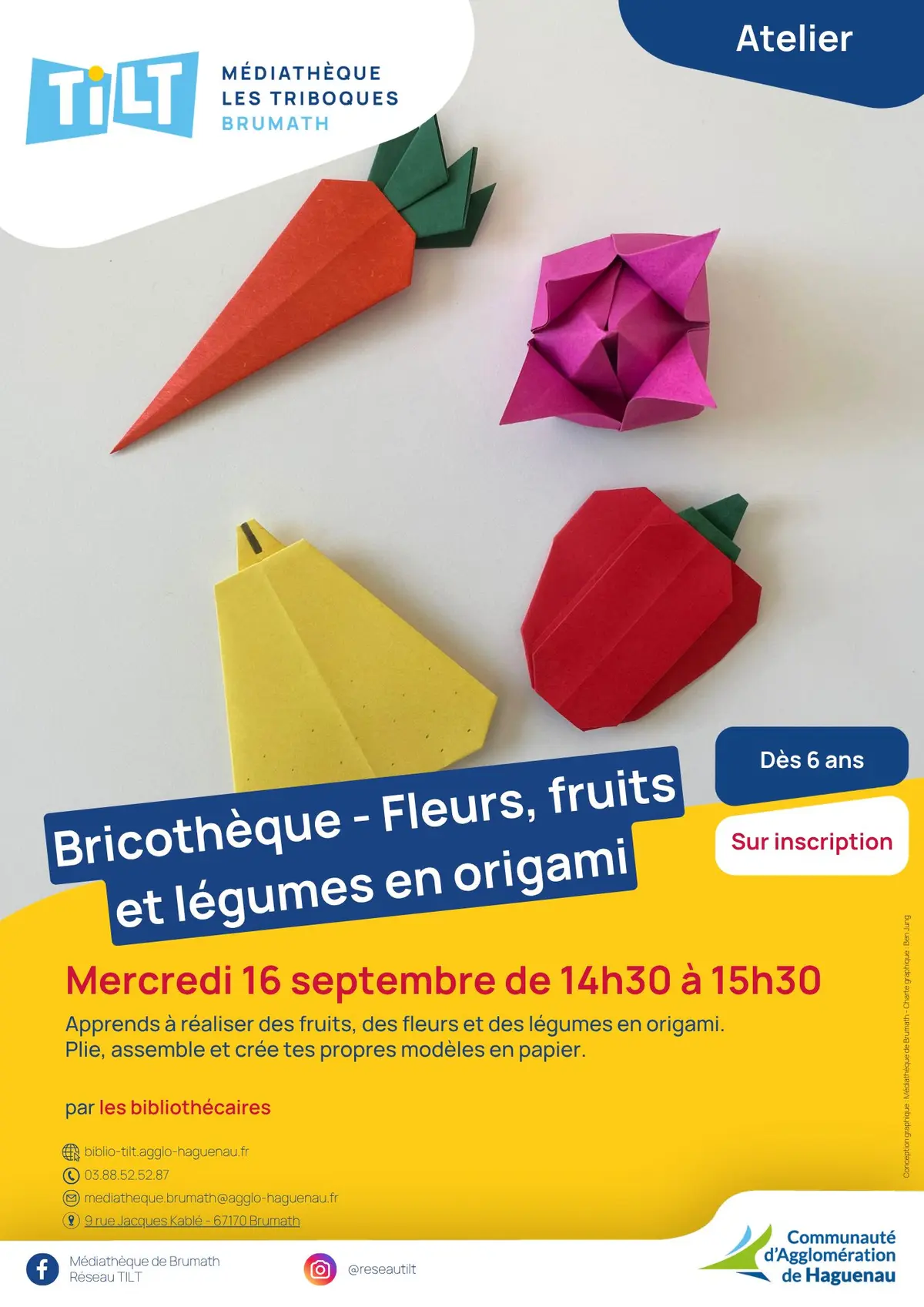Bricothèque - Fleurs, fruits et légumes en origami