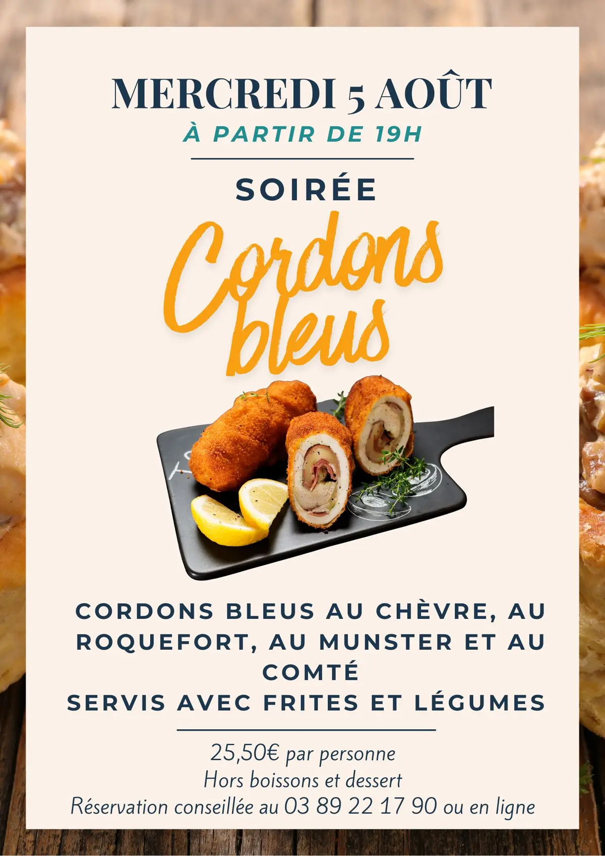 Soirée cordons bleus