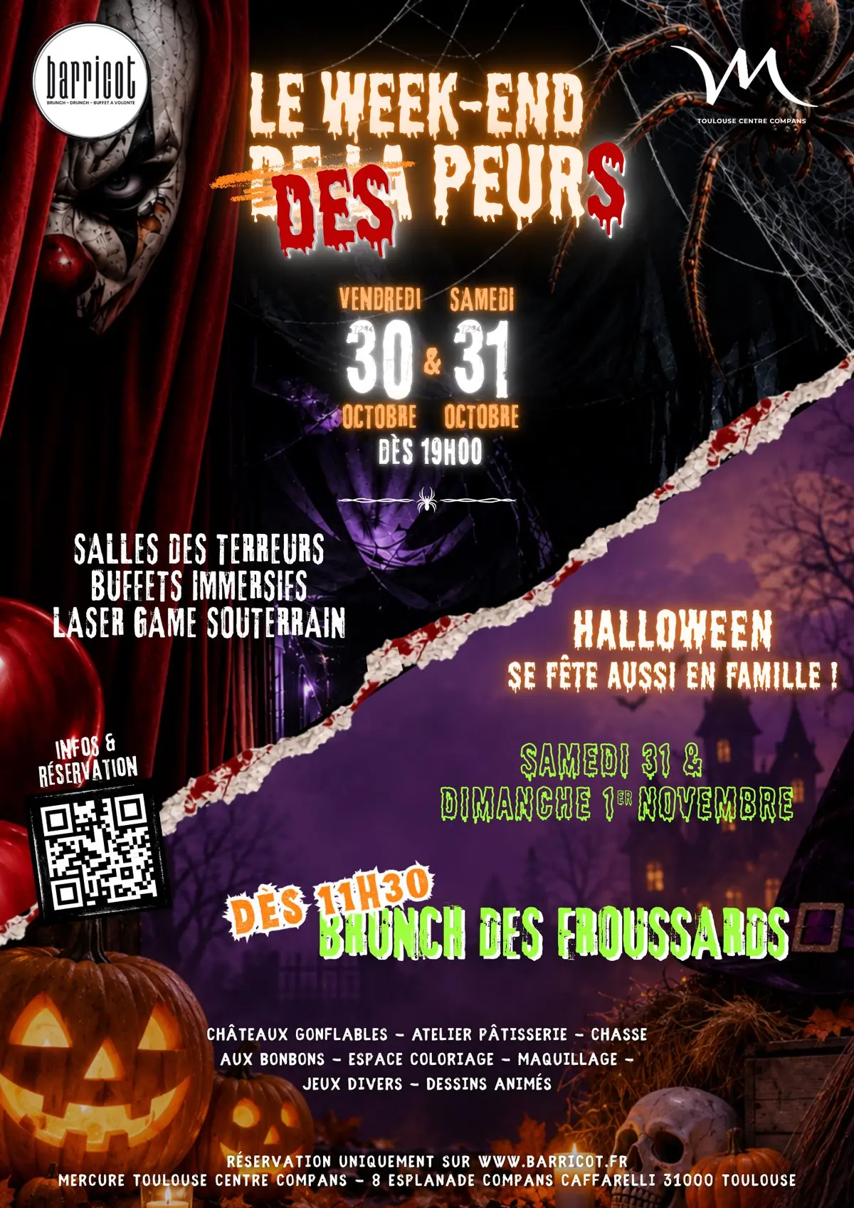 Halloween - Vacances de Toussaint : le grand Week-end de la Peur à Toulouse !