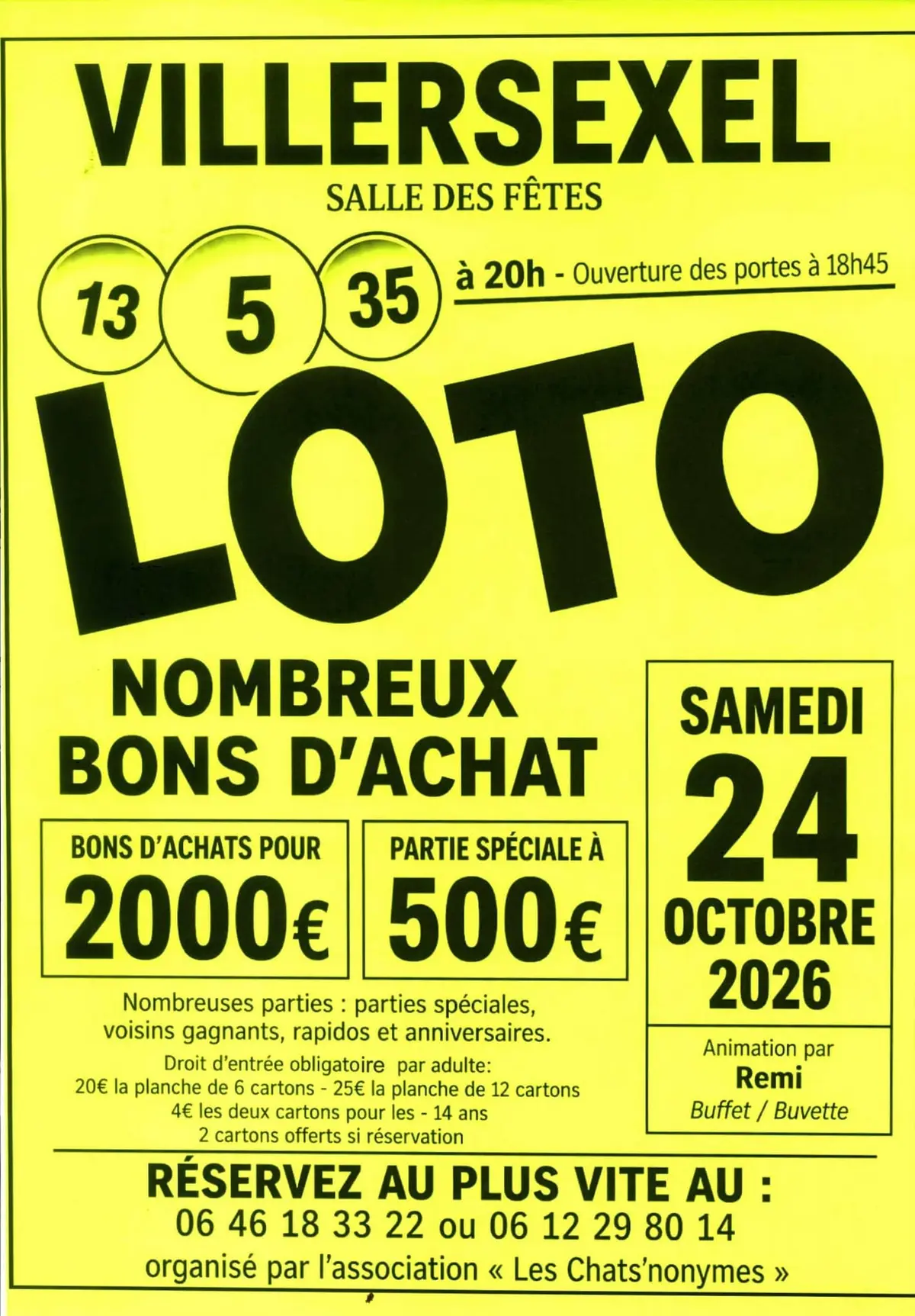 Loto des Chats'Nonymes