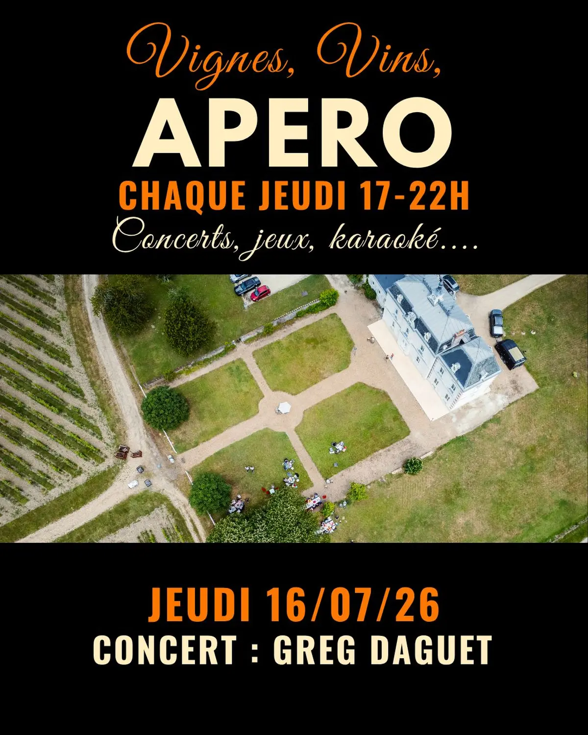 Vignes, Vins, Apéro! Concert Grag Daguet