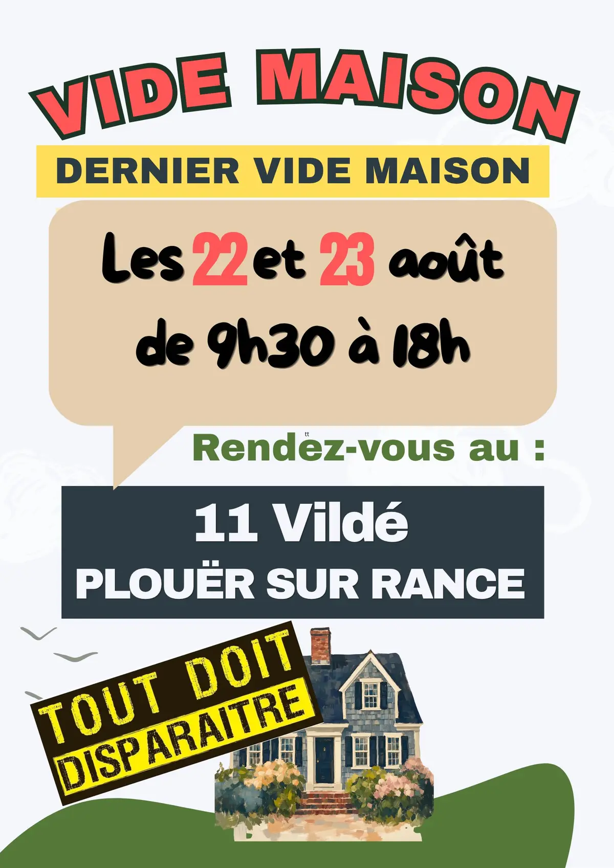 Grand vide maison 