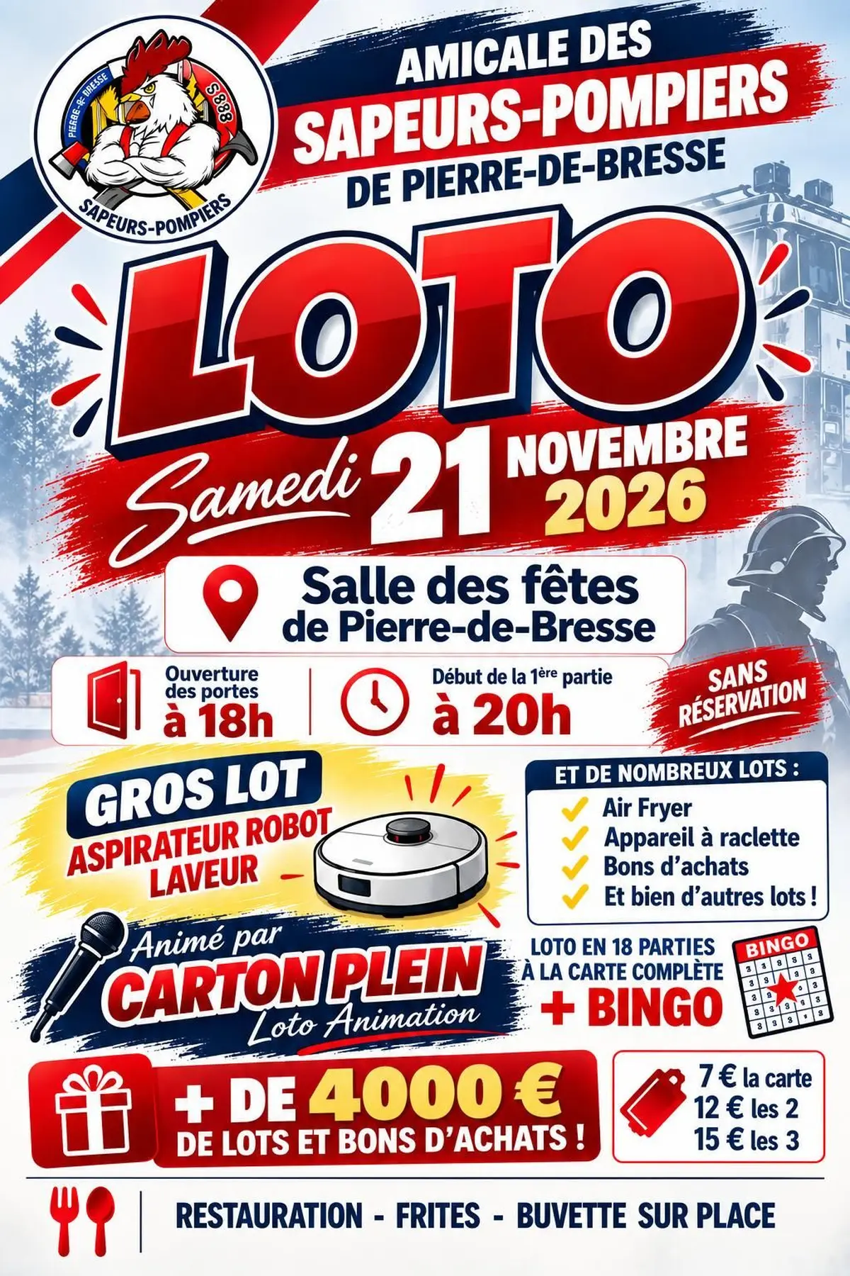 Loto des sapeur-pompiers de Pierre de Bresse.
