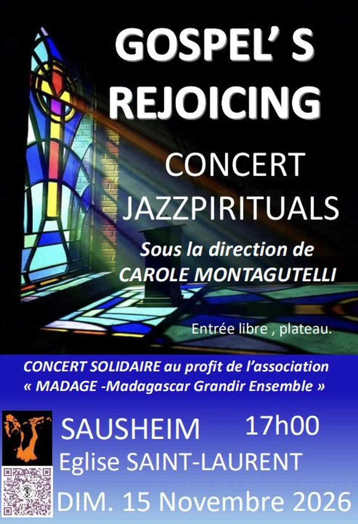 Concert Gospel Jazzpirituals Gospel's rejoincing concert Solidaire Magascar