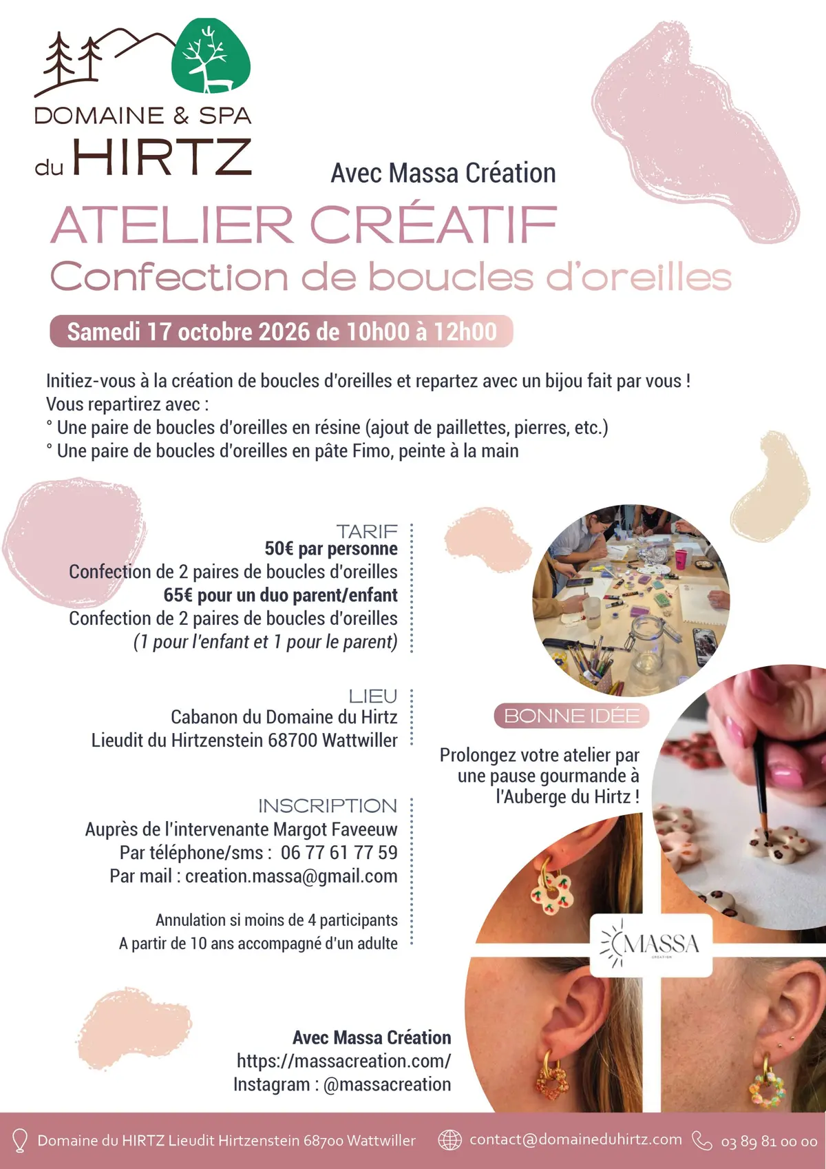 Atelier créatif Confection de boucles d'oreilles