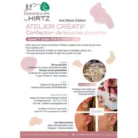 Atelier créatif Confection de boucles d'oreilles &copy; Domaine du Hirtz