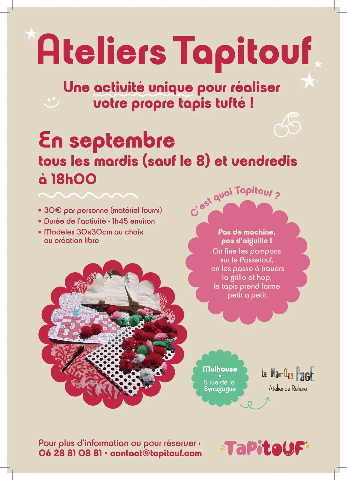 Ateliers TAPITOUF, création de son tapis tufté - contact@tapitouf.com