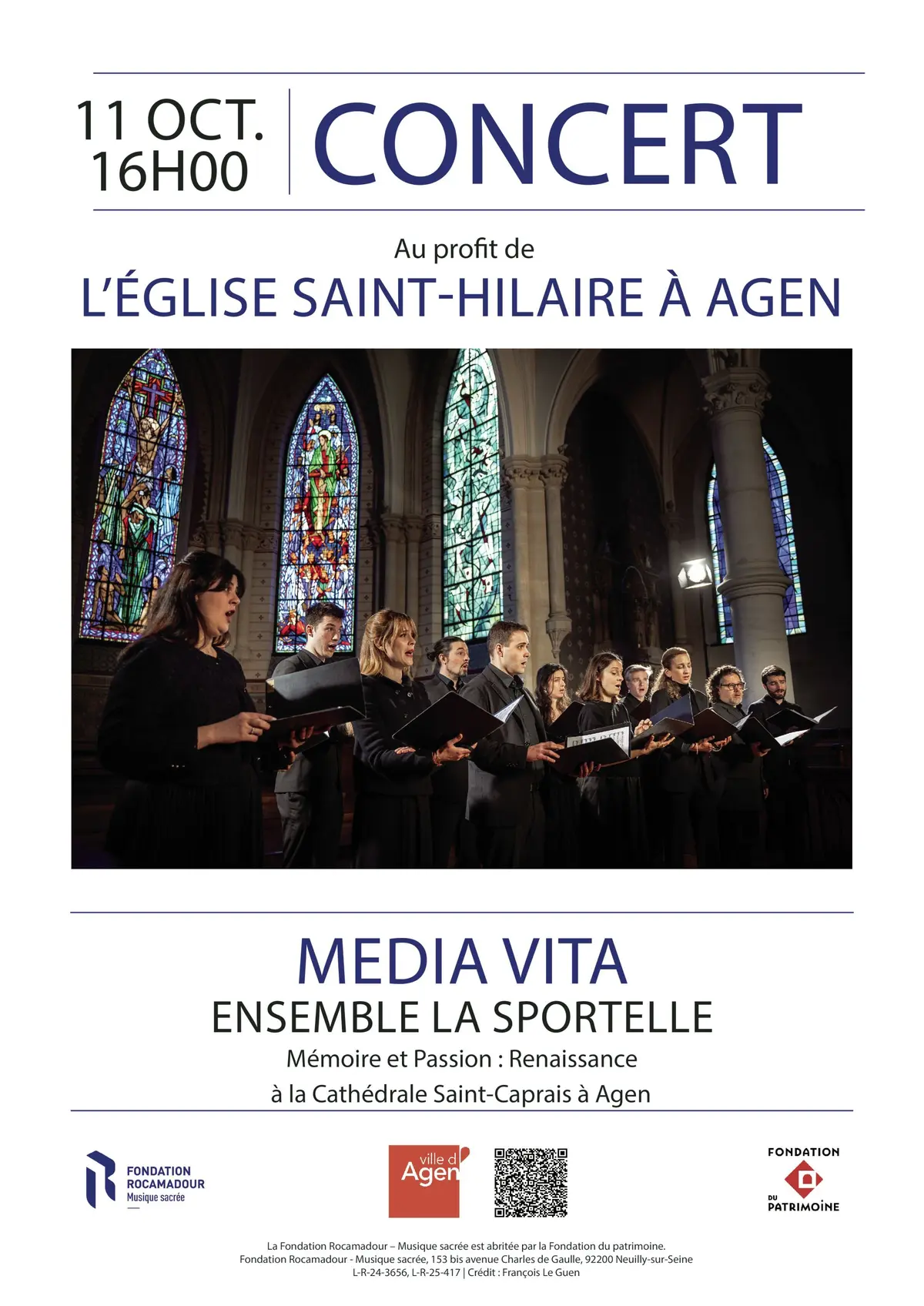 Concert au profit de la restauration de l'Église Saint-Hilaire d'Agen