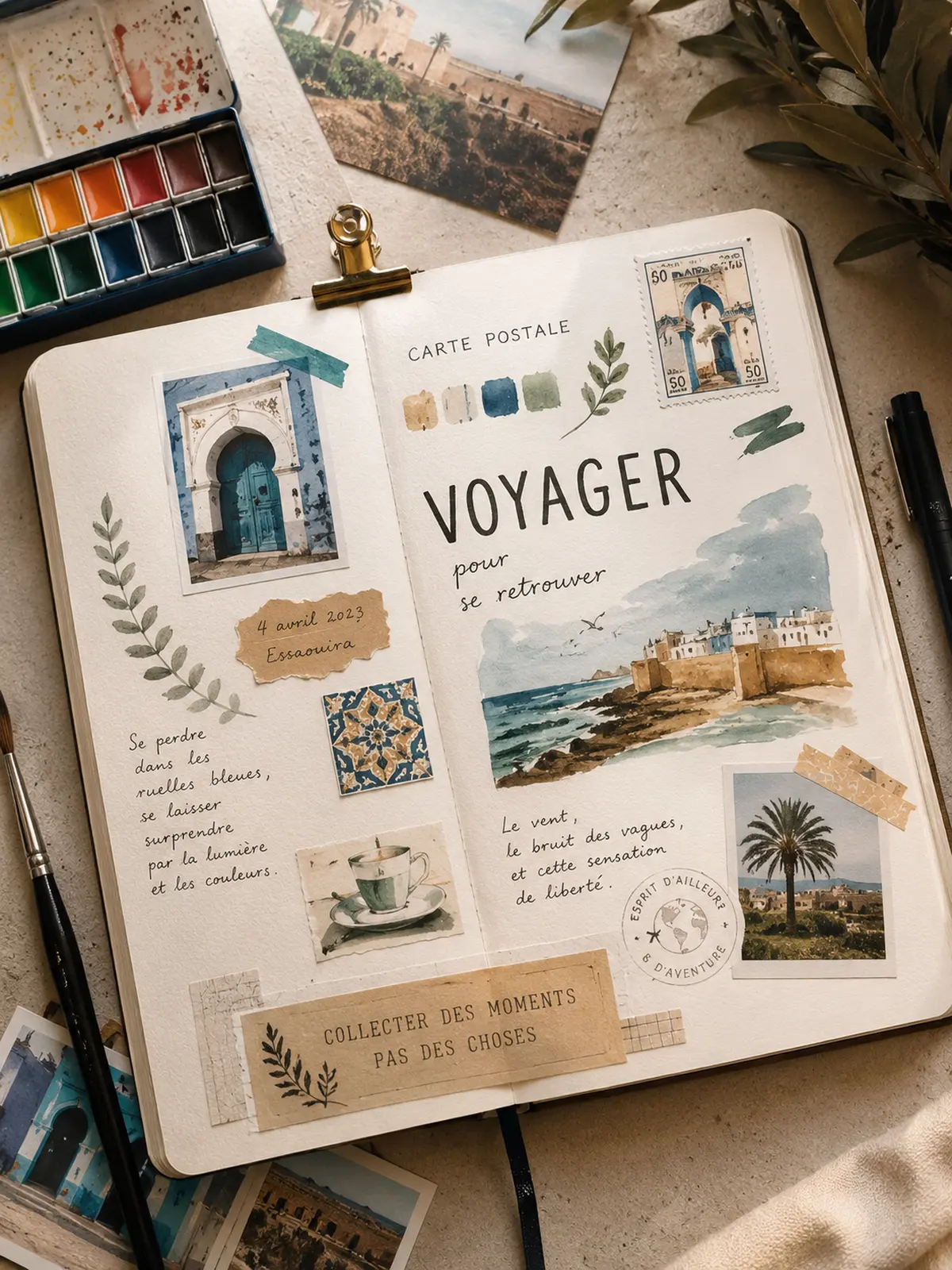 Fabrication carnet de voyage