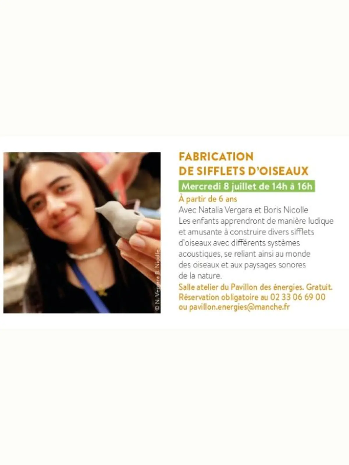 Fabrication de sifflets d'oiseaux