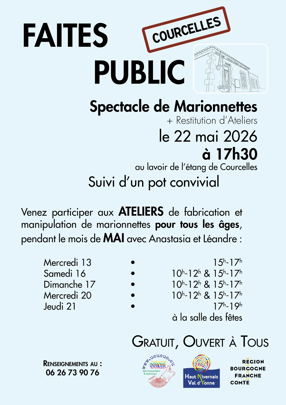 Faites Public - Spectacle de marionnettes + Restitution d'ateliers