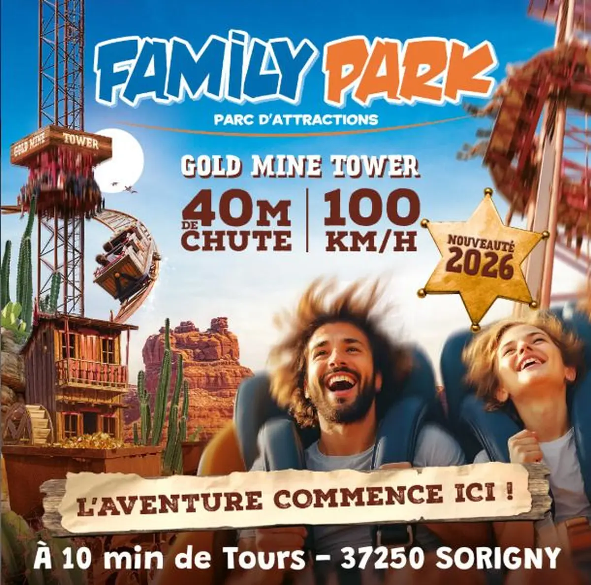 La saison 2026 du Family Park et sa grande nouveauté : la Gold Mine Tower