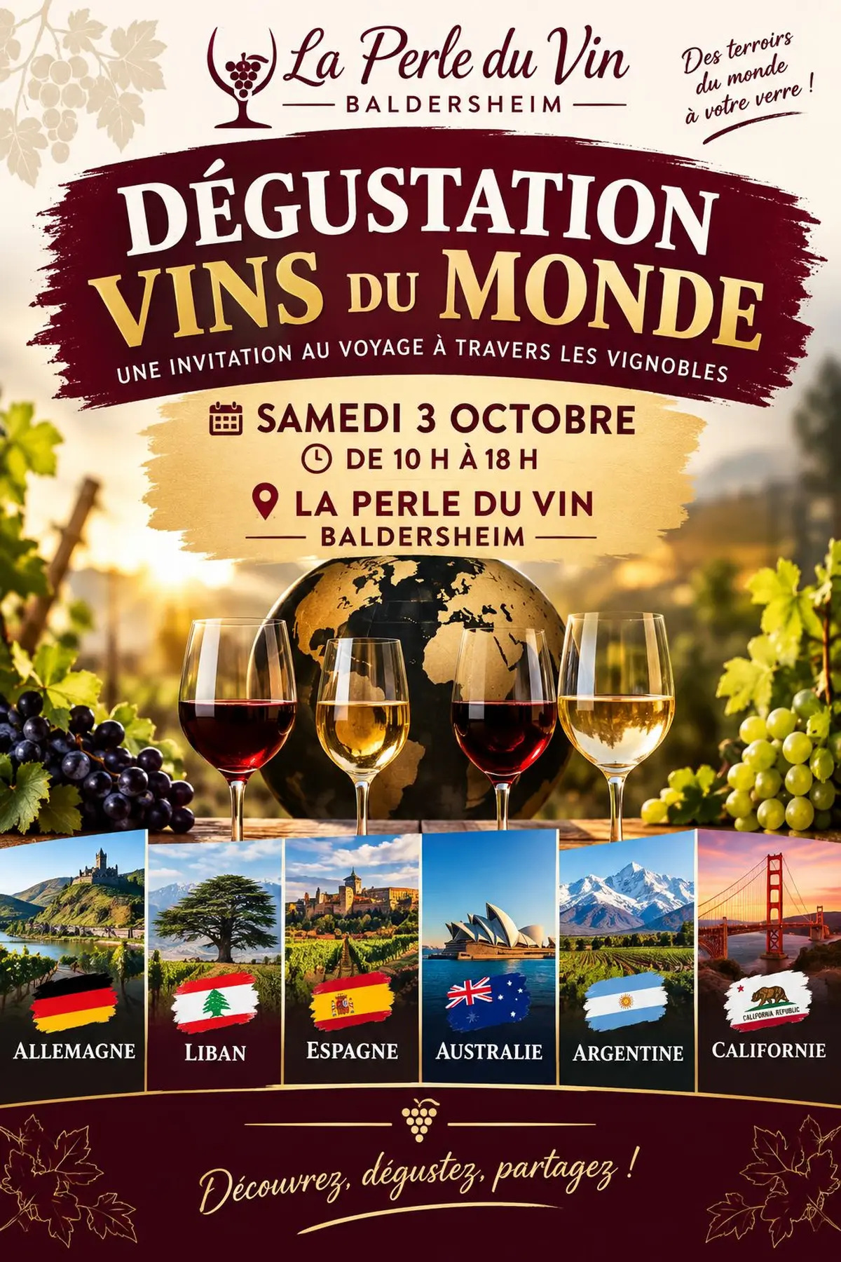 Dégustation Vins du  Monde