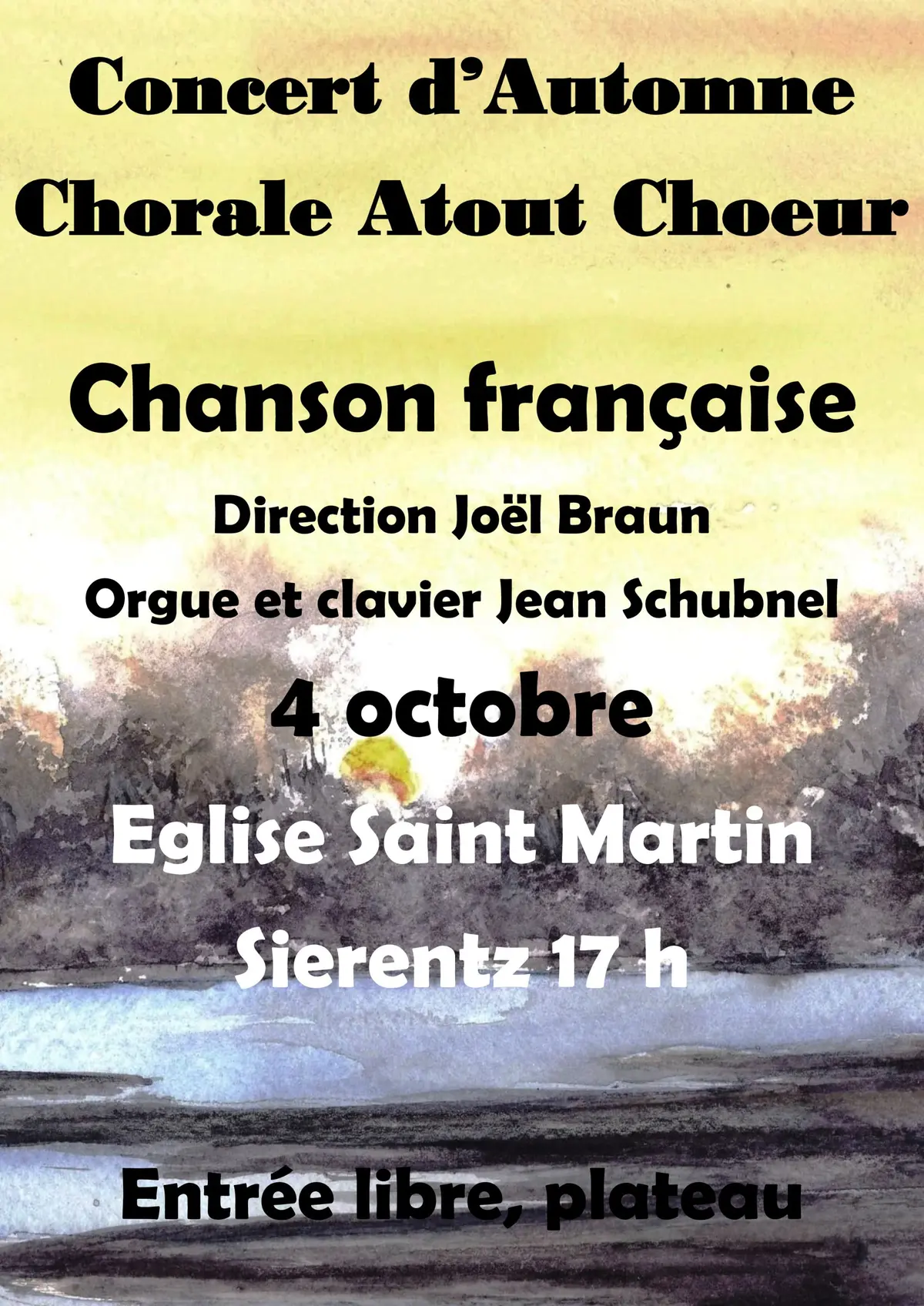 Concert de rentrée de la chorale Atout Chœur