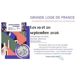 Journées du Patrimoine 2026 : la Grande Loge de France ouvre ses portes