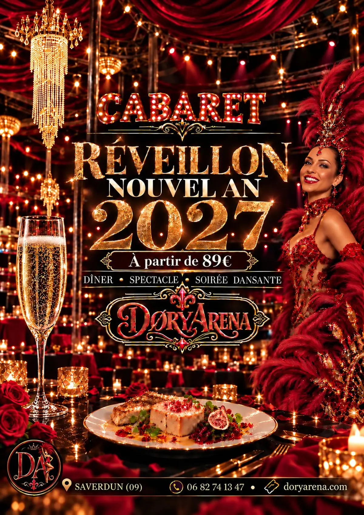Réveillon Saint-Sylvestre à Toulouse – Cabaret Dory Arena