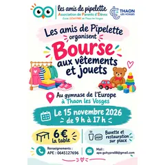 Bourse aux vêtements , jouets et puériculture
