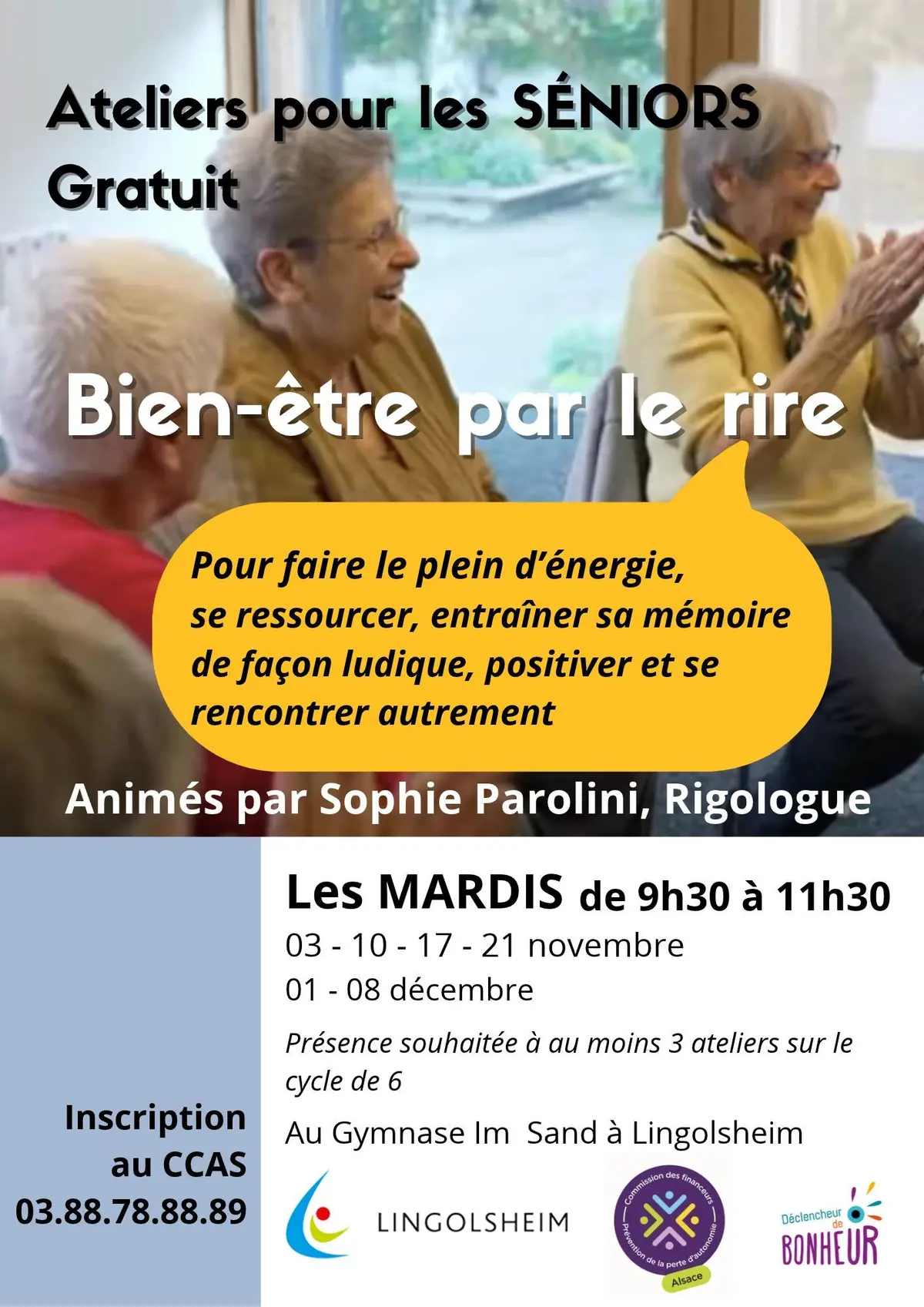 Bien-être par le rire pour les Séniors (60 ans et +)