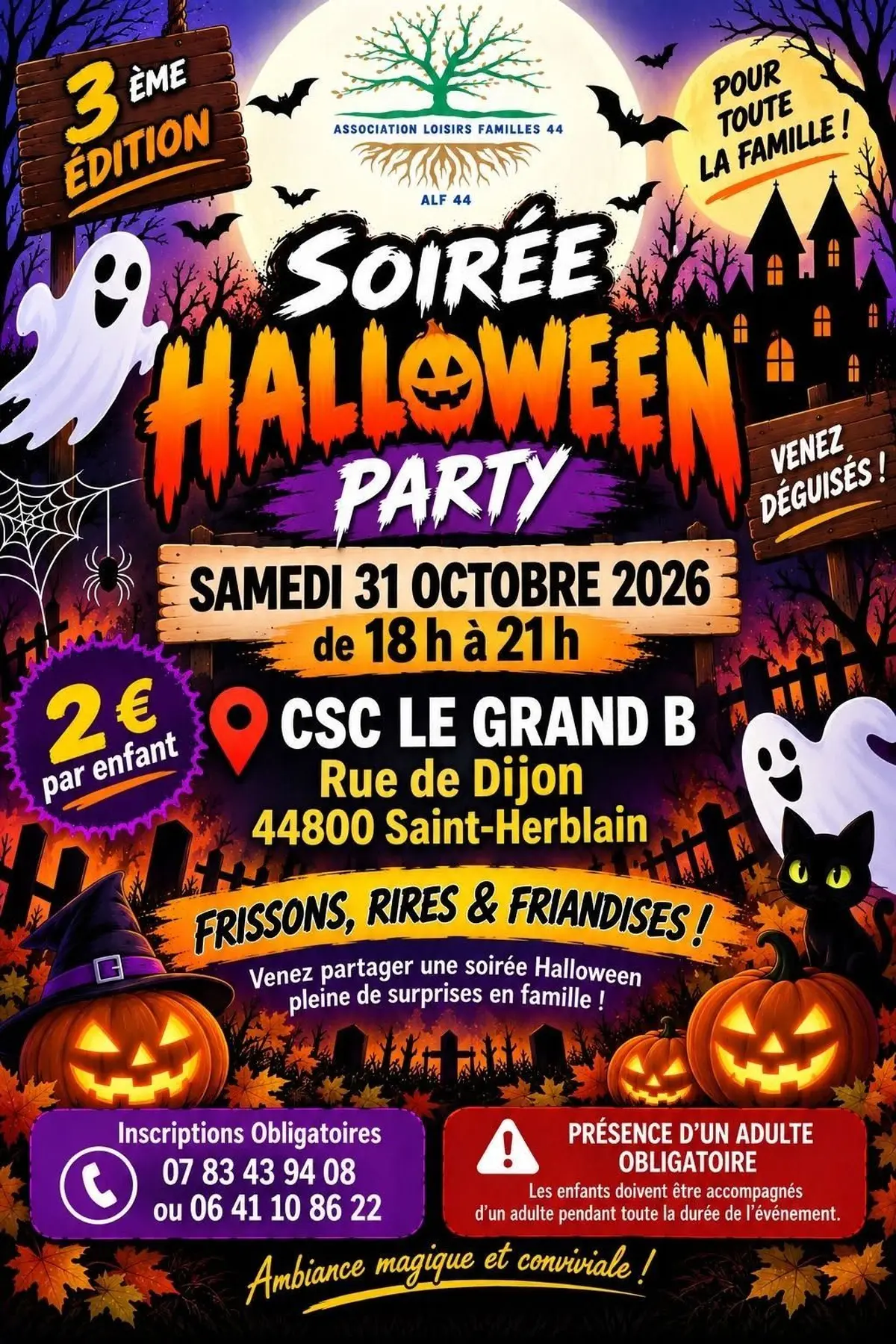 Soirée Halloween à Saint-Herblain 