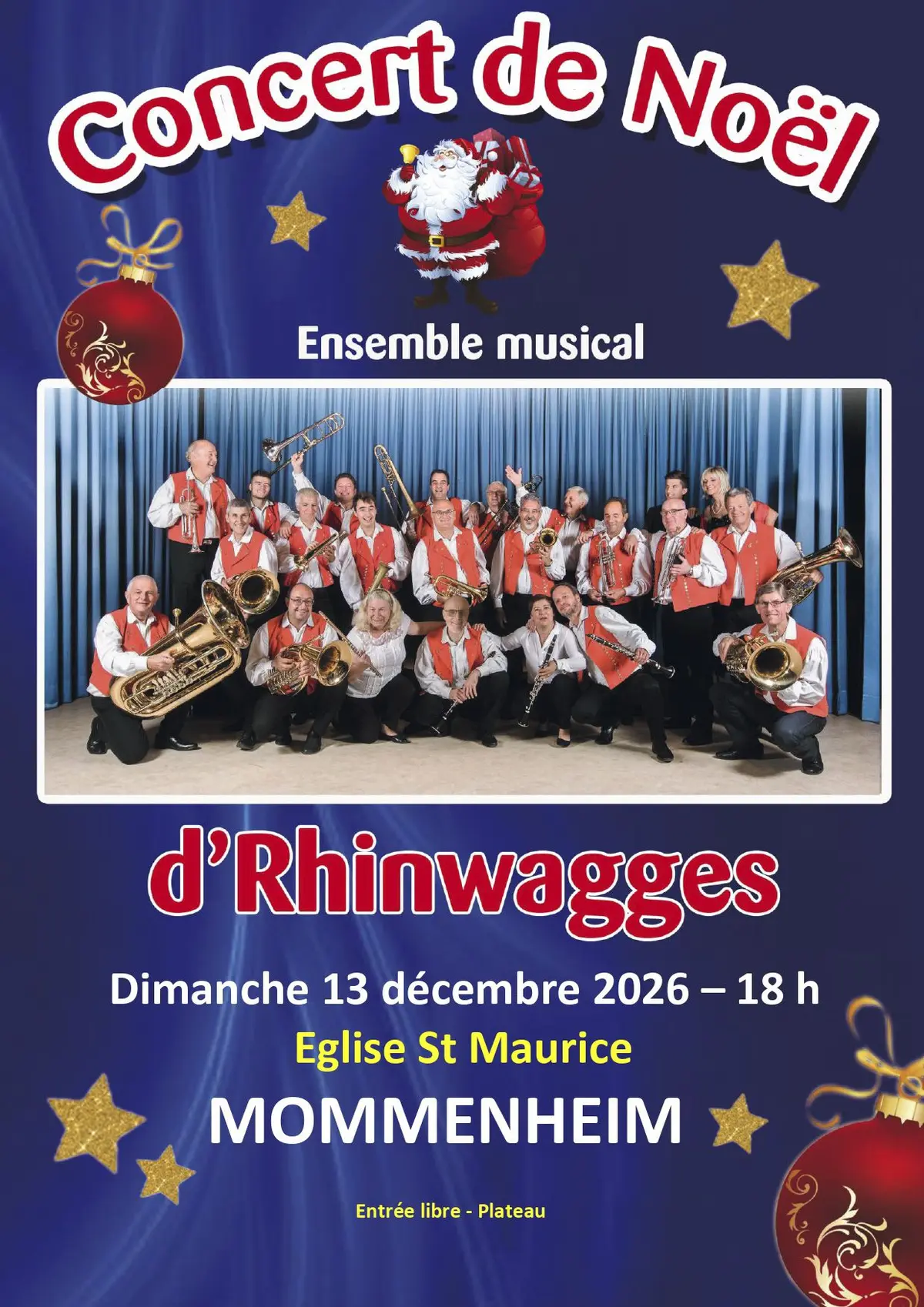 Concert de Noël de l'ensemble musical 'Rhinwagges