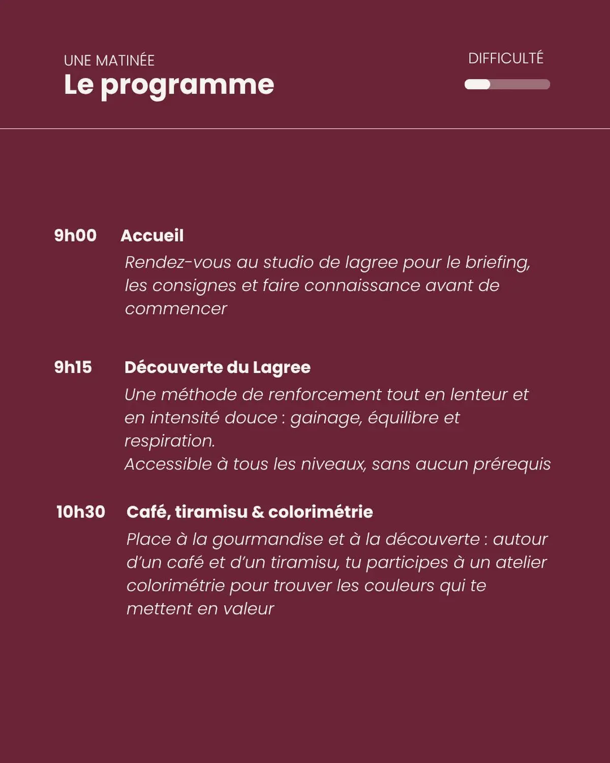 Lagree & colorimétrie