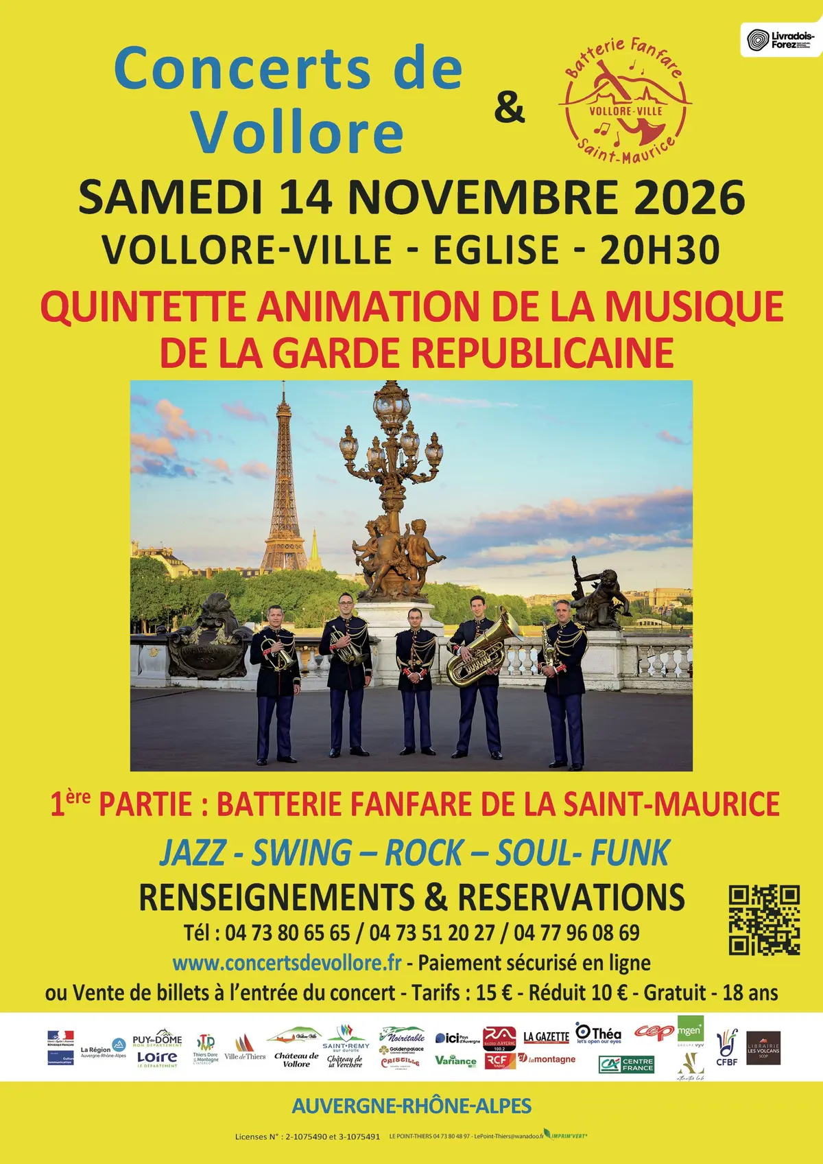 Quintette Animation de la Garde Républicaine – Un Voyage musical Jazz, Rock ...