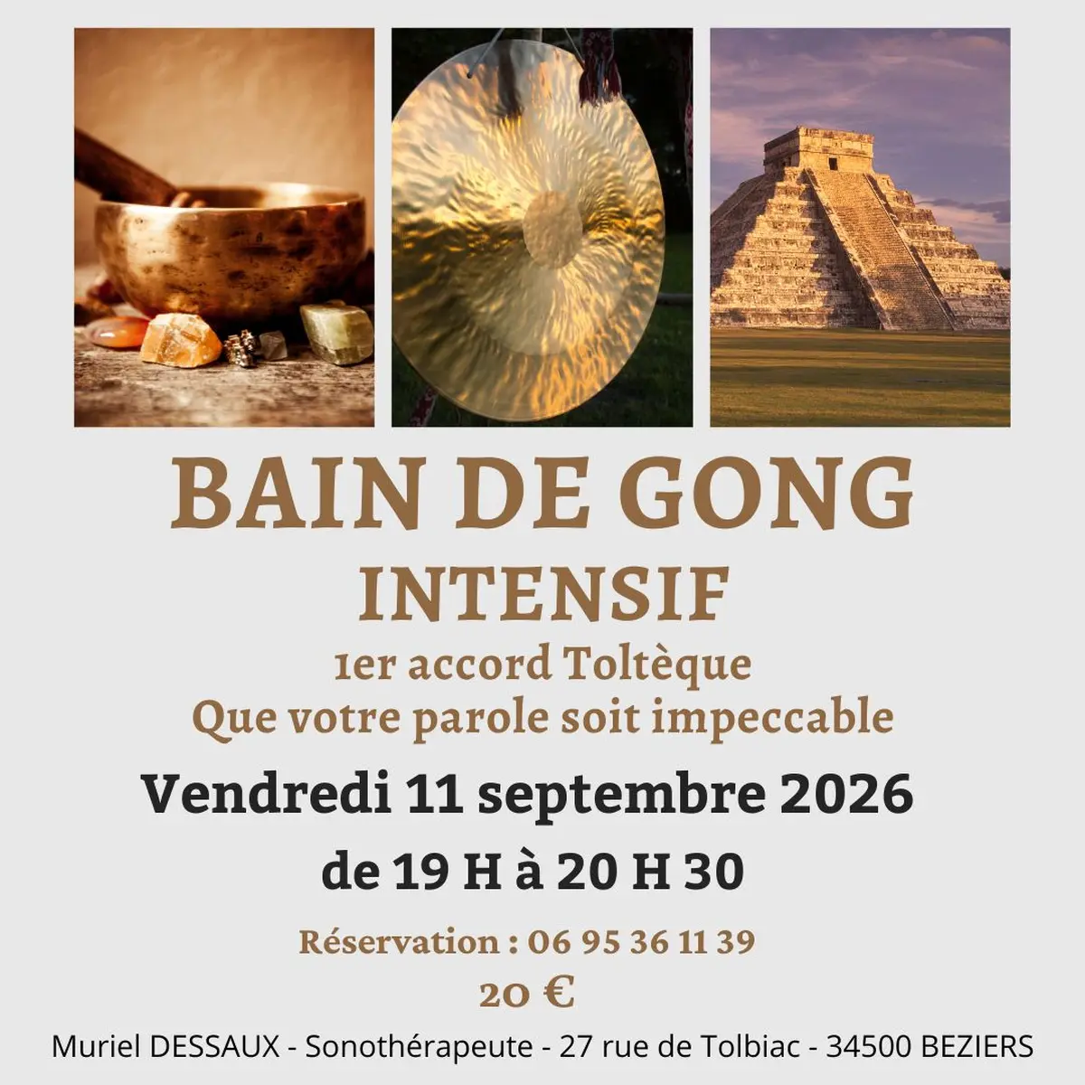 Bain de gong Intensif à Béziers