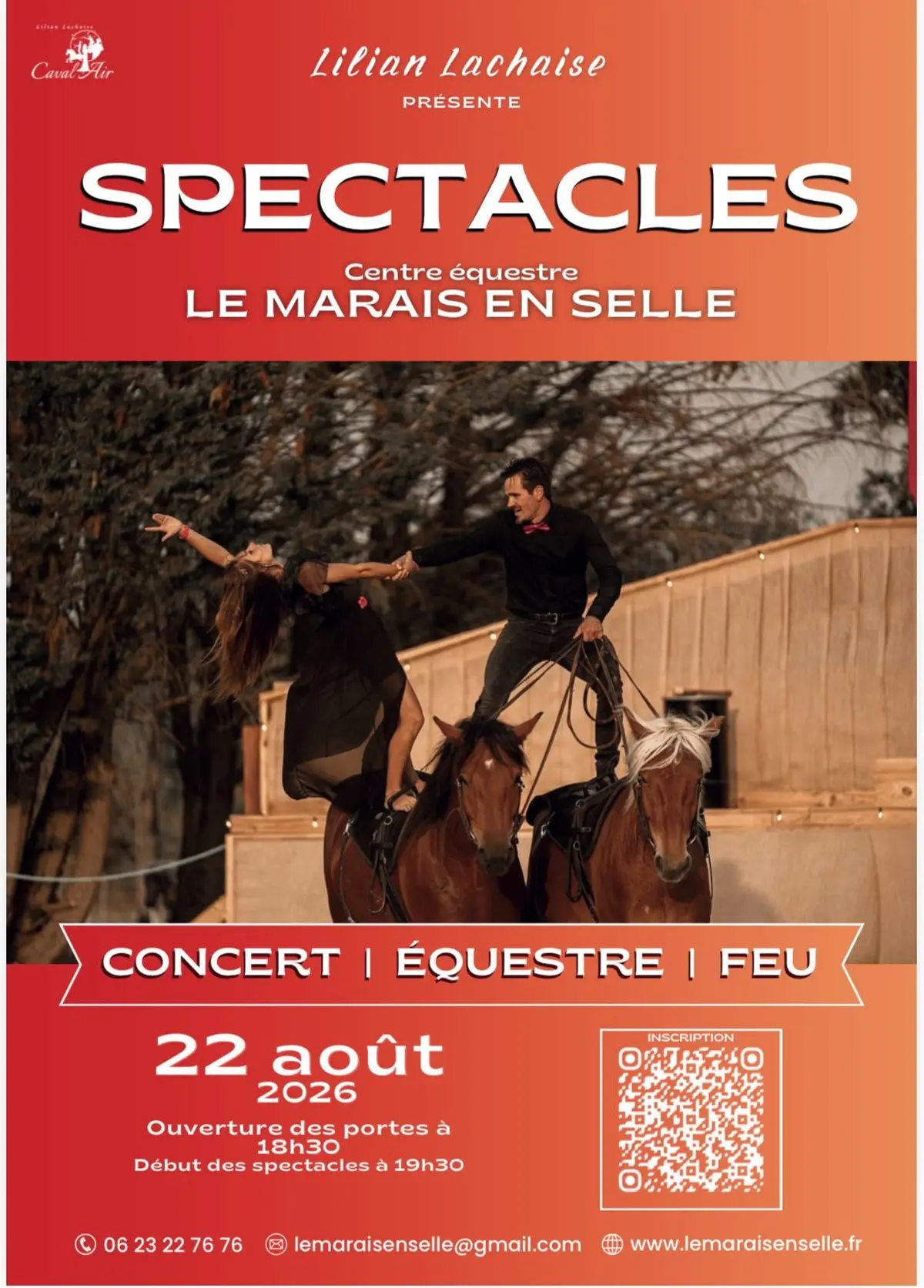 Spectacle Equestre Voltige / feu