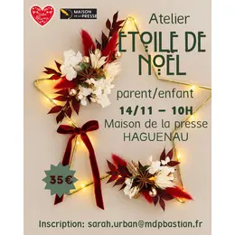 Atelier étoile de Noël illuminée à 4 mains