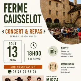 Ferme du Causselot concert et repas