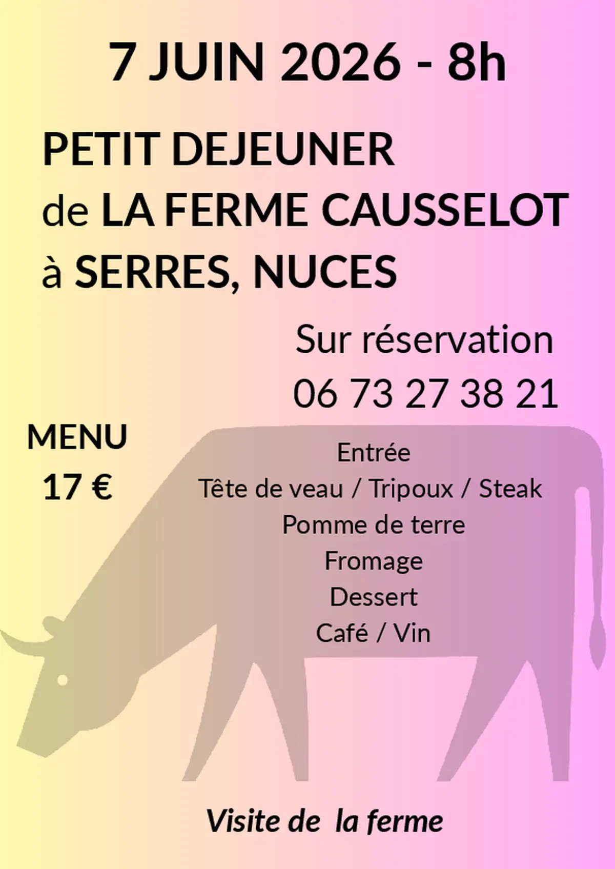 Ferme du Causselot : Petit-déjeuner