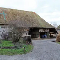 Une grande ferme typique du Sundgau à l'Ecomusée &copy; Sandrine Bavard