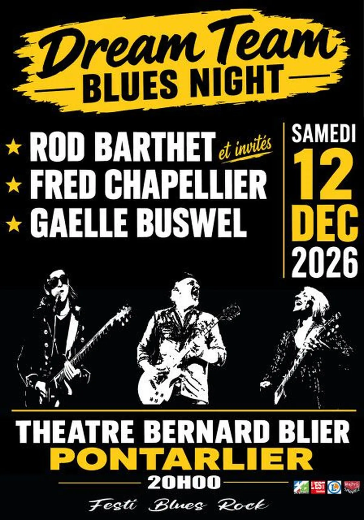 Festi Blues Rock à Pontarlier : la Dream Team Blues Night au Théâtre Bernard Blier