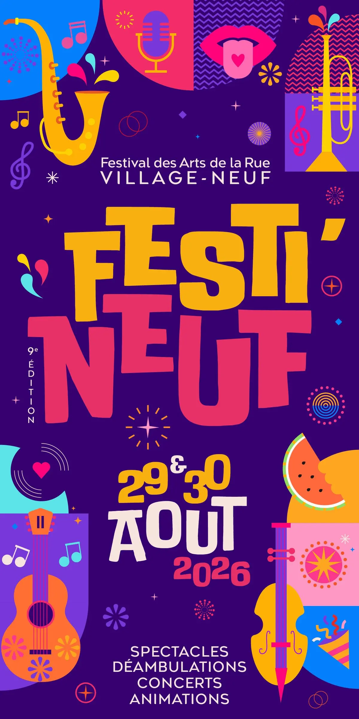 Festi'Neuf 2026 : le programme du festival des arts de la rue à Village-Neuf