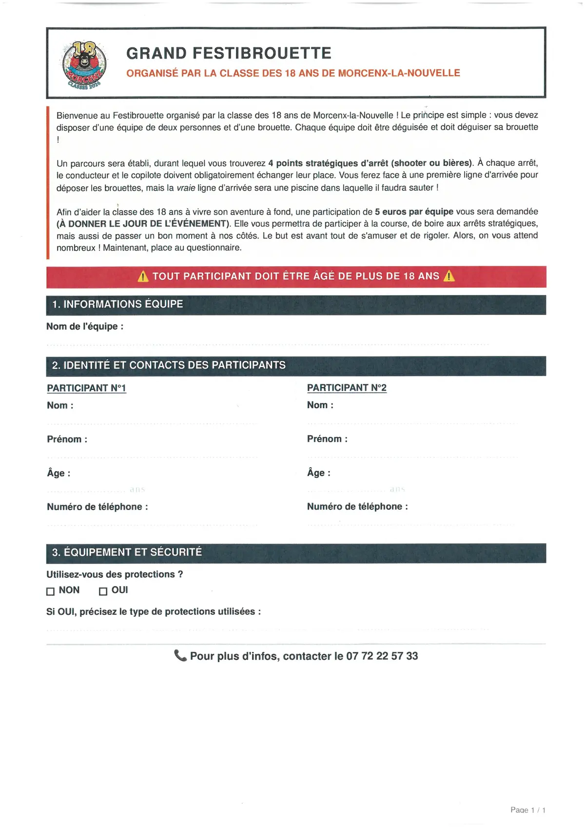 FestiBrouettes 2026 - Inscriptions