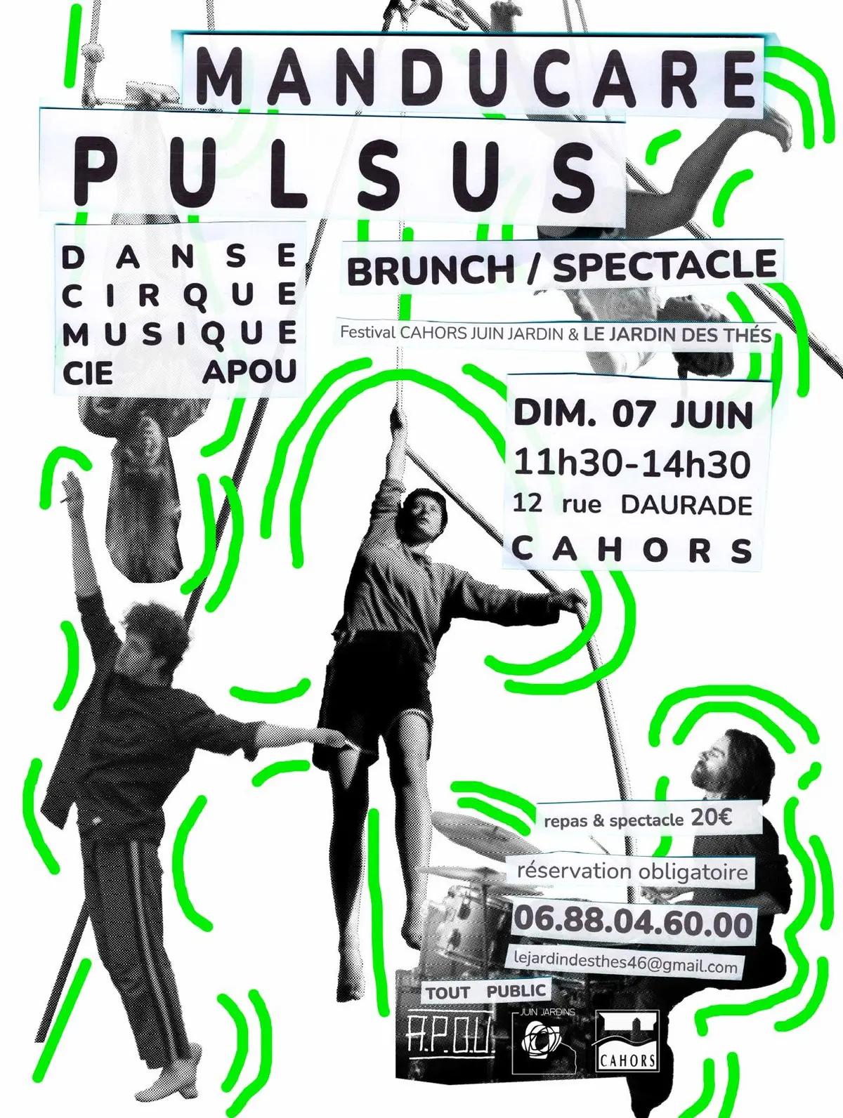 Festival Cahors Juin Jardins : Du coeur, de l'amour et du cosmos : repas spectacle