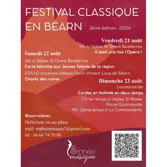Festival classique en Béarn : Carte blanche aux jeunes talents de la région