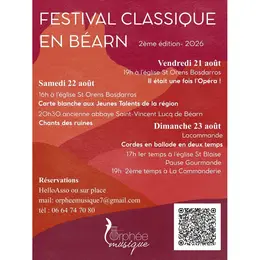 Festival classique en Béarn : Carte blanche aux jeunes talents de la région