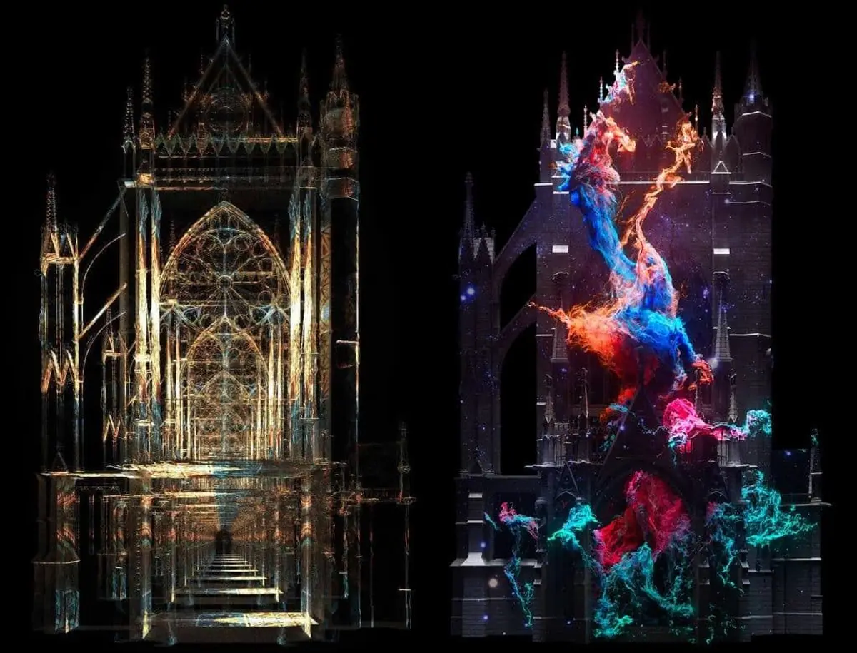 Le mapping vid&eacute;o de de la Cath&eacute;drale&nbsp;du Festival Constellations !