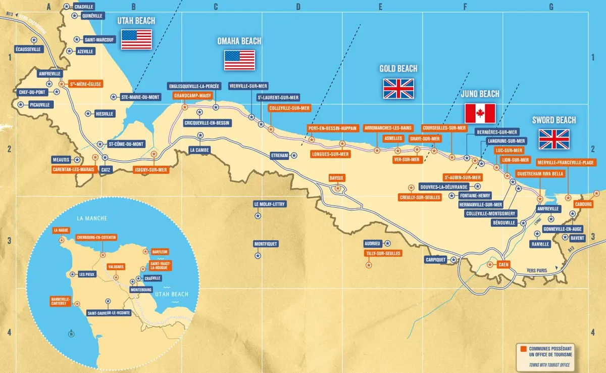 Festival D-Day : plan & lieux de commémorations