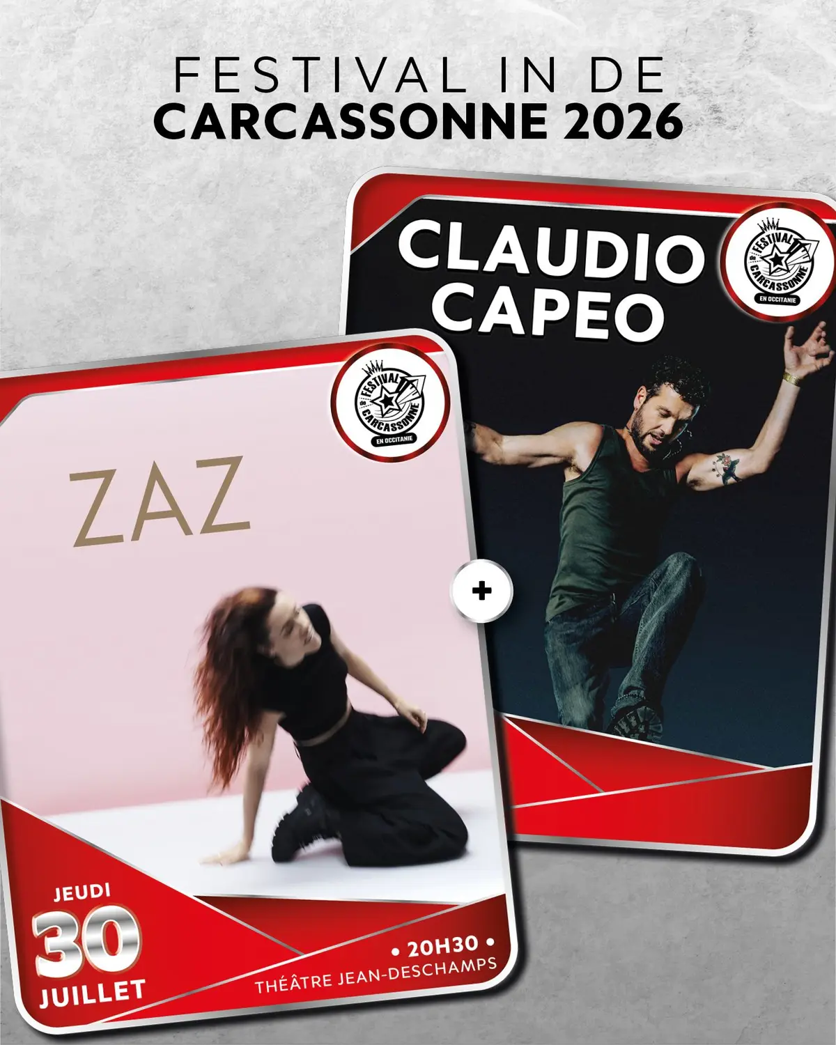 Festival de Carcassonne 2026 - Zaz + Claudio Capeo