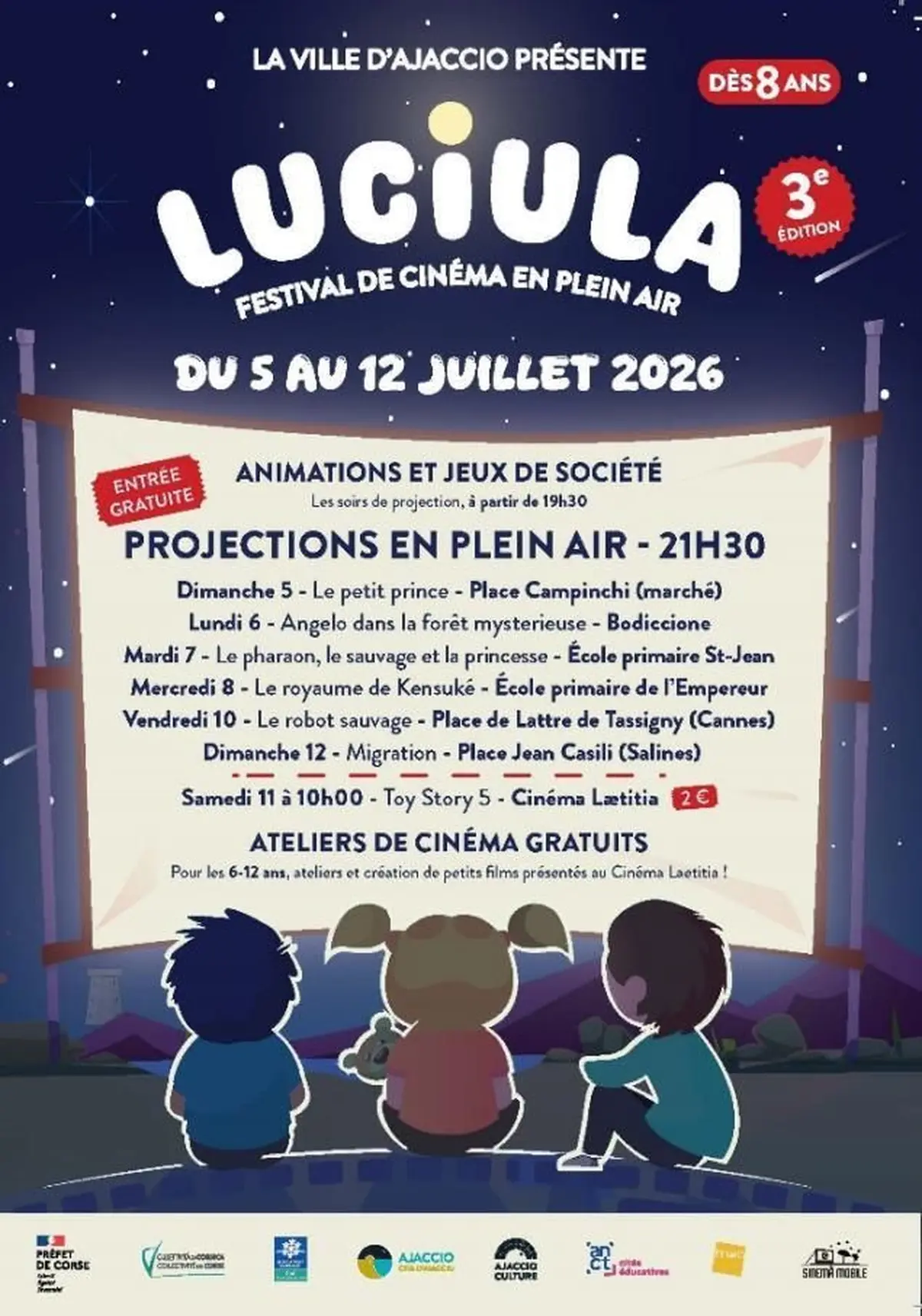 Festival de cinéma pour enfants LUCIULA à Ajaccio