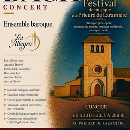 Festival de musique  au Prieuré de Laramière : concert de Bach par Lot Allegro