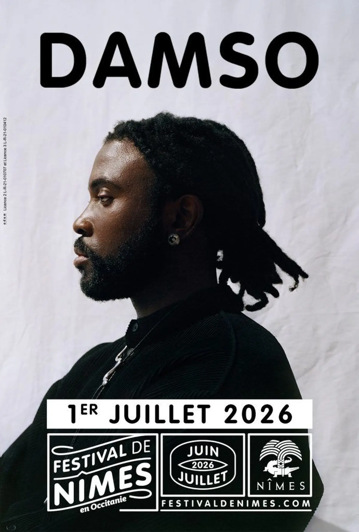 Damso aux Arènes de Nîmes, 1er juillet 2026