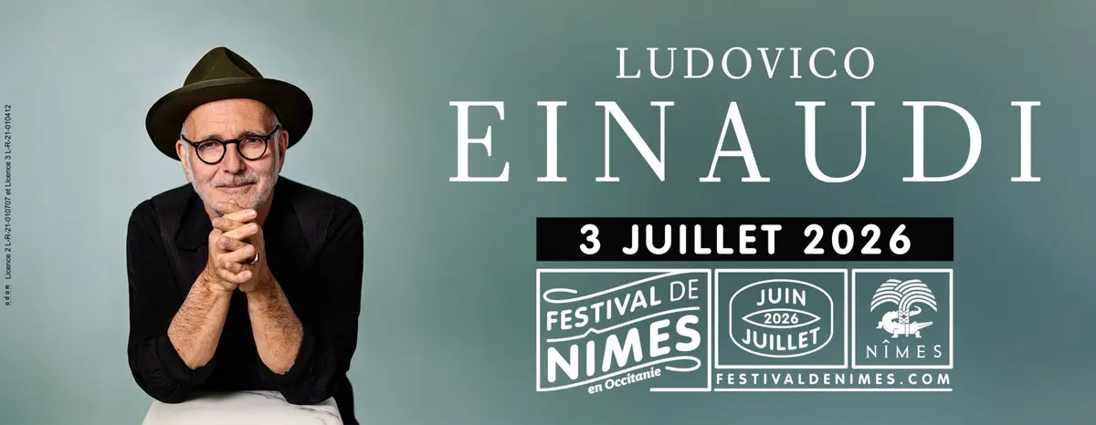Le grand Ludovico Einaudi &agrave; N&icirc;mes le 3 juillet 2026