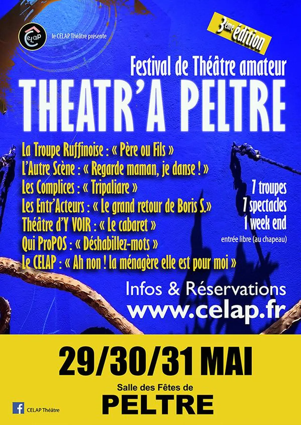 Festival de Théâtre amateur THEATR'A PELTRE - 3ème édition