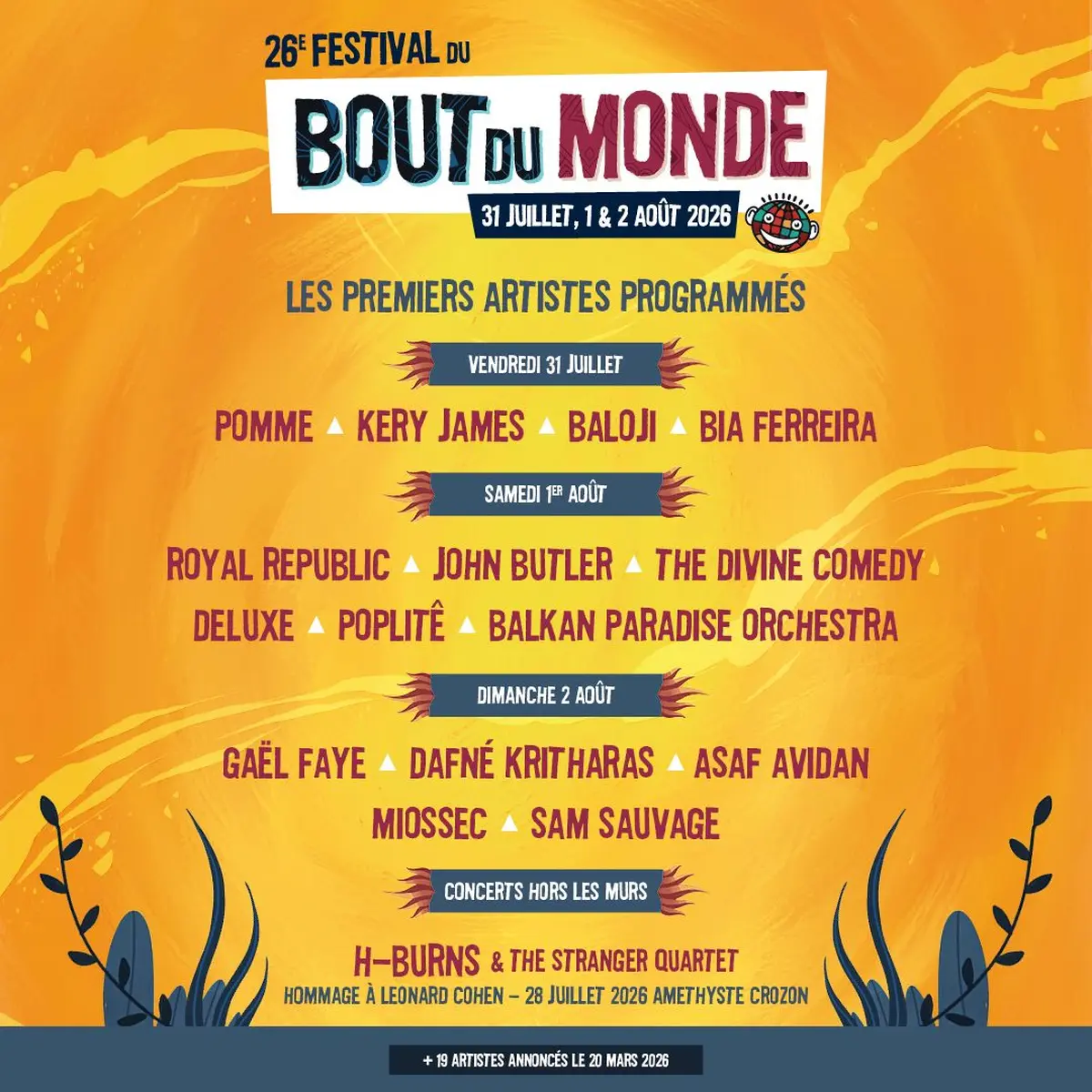 La programmation 2026 du Festival du Bout du Monde