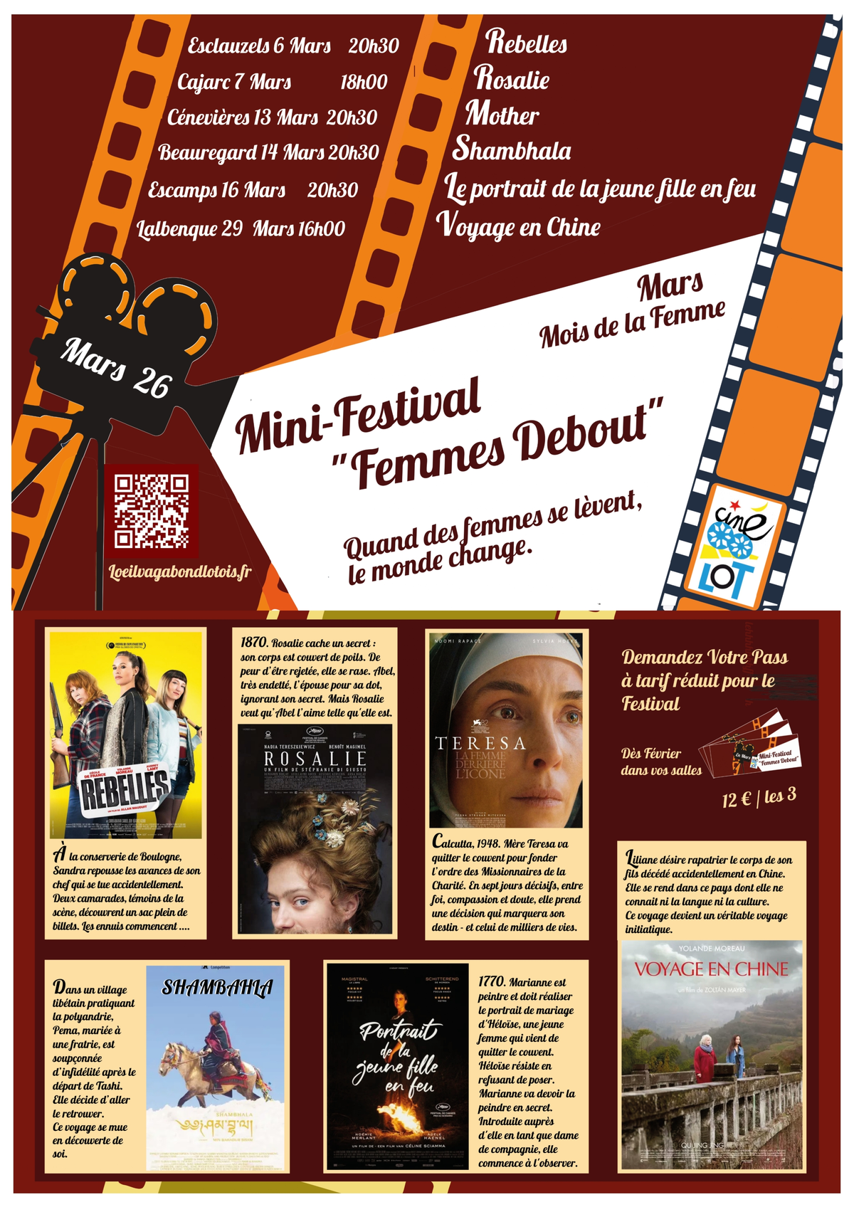 Festival Femmes debout - Projection du film Rebelles